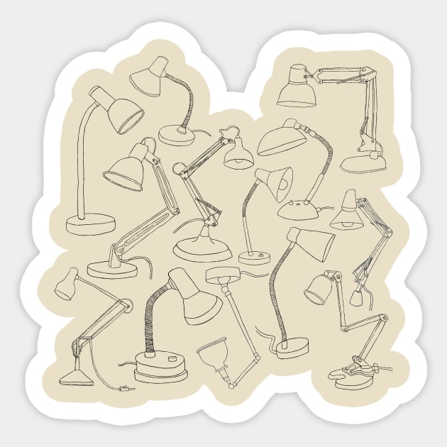 Desk Lamps Sticker by SpringBird